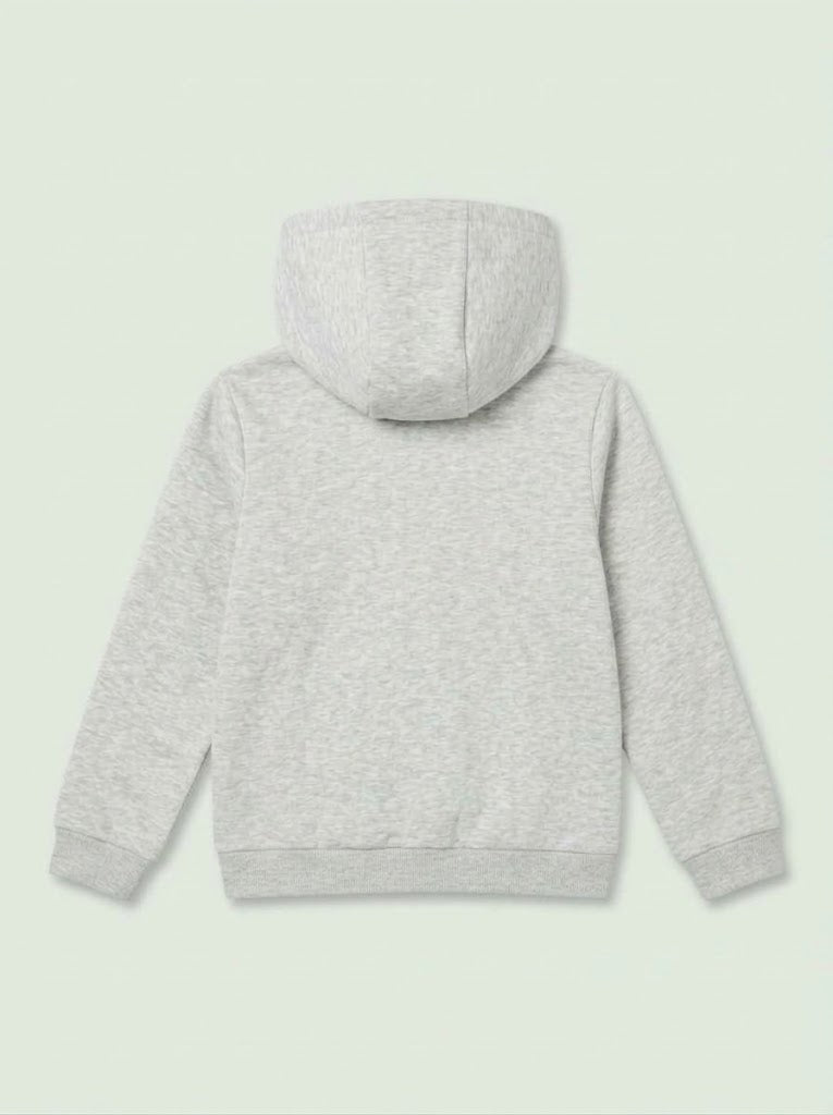 Boys BRANDED ' Light Grey Zip-Up Hoodie with "Take Easy" Patch