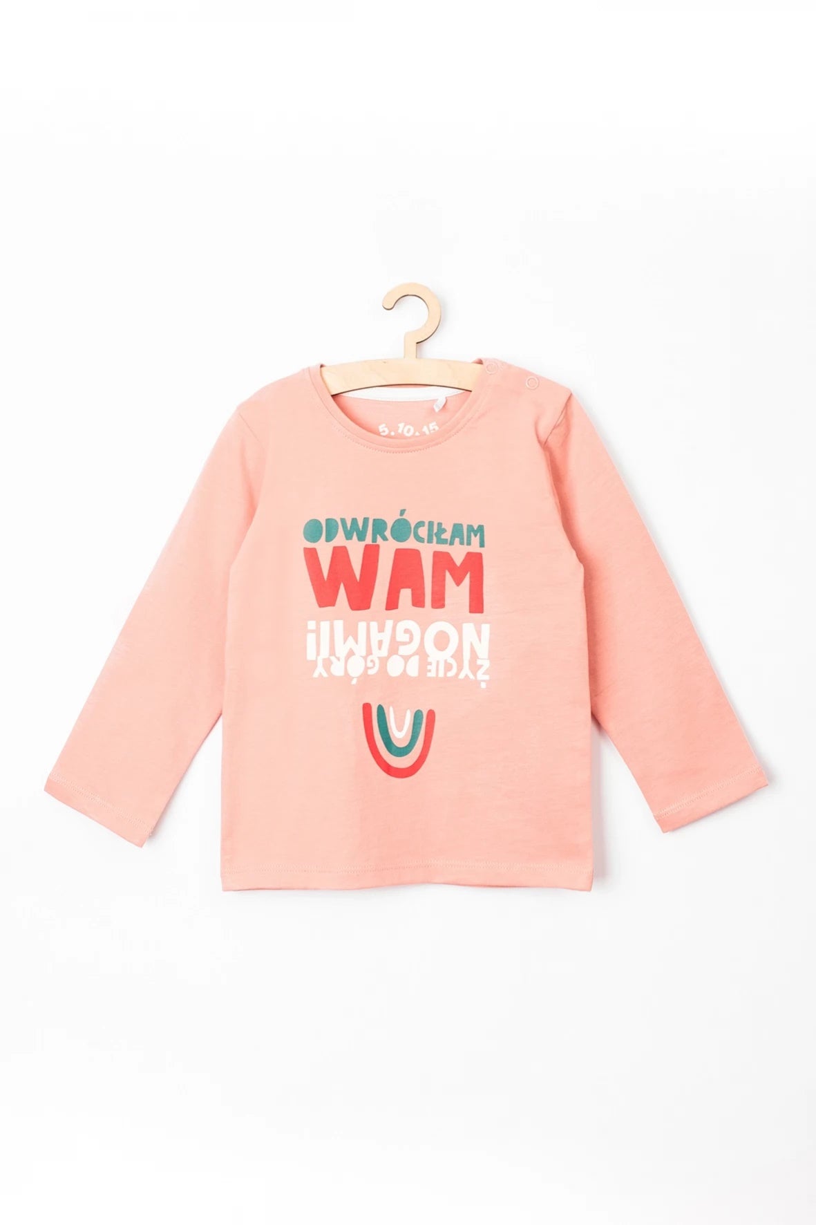 5.10.15. Baby blouse for a girl with a funny inscription