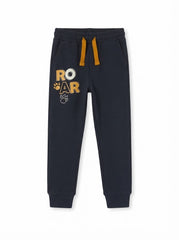 Boys' Casual Cotton Graphic Jogger Pants – Navy Blue