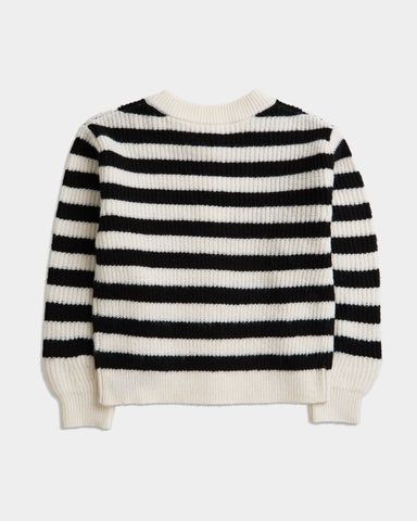 DUNNES STORES GIRLS STRIPES CREW CARDIGAN