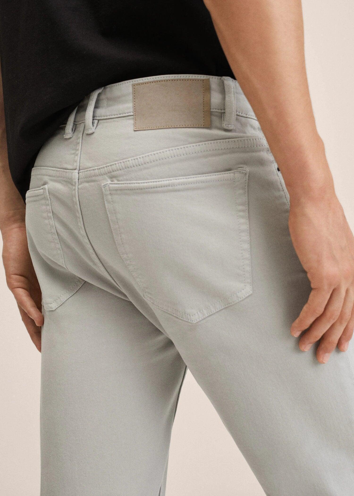 Slim-fit coloured jeans