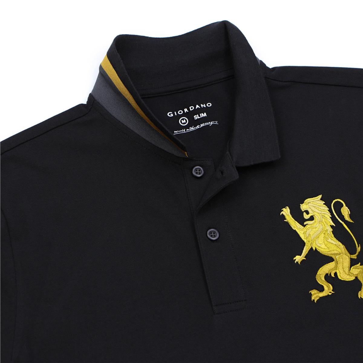 Giordano Slim fit Embroidery 3D Lion Polo.