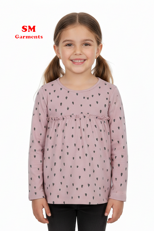 GIRLS PRINTED FULL SLEEVED DRESS