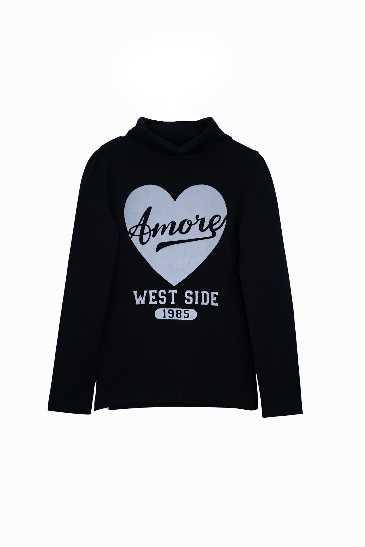 LH GIRLS TURTLENECK PRINTED LONG SLEEVES GRAPHIC TEE