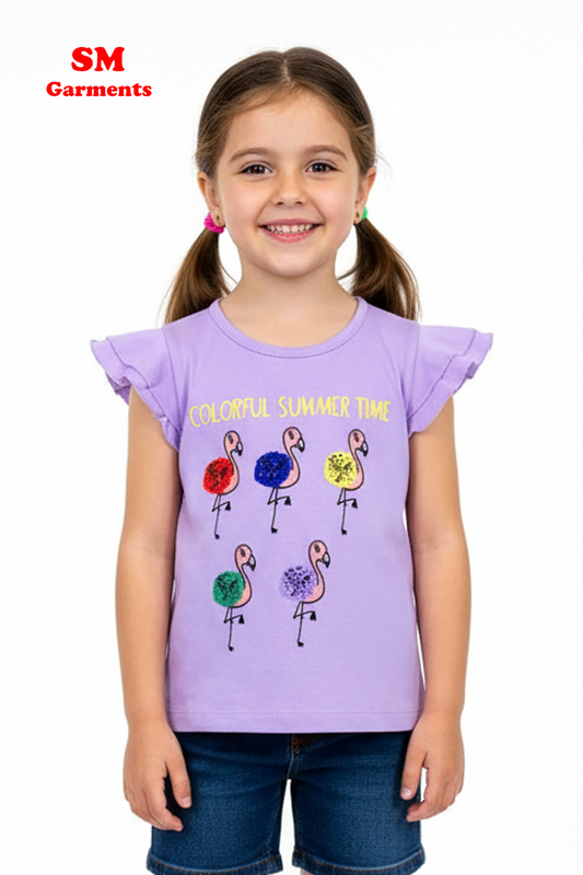 OBAIBI GIRLS SUMMER TIME PRINTED TEES