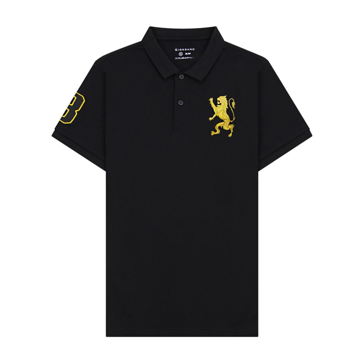 Giordano Slim fit Embroidery 3D Lion Polo.