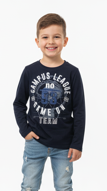 PEPPERTS! BOYS PRINTED LONG SLEEVED T-SHIRT