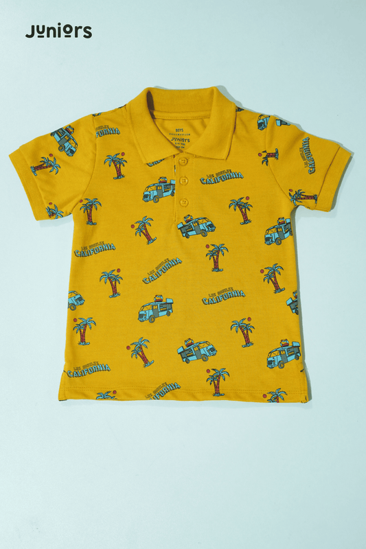 JUNIOR Boys Graphic Printed Polo Shirt