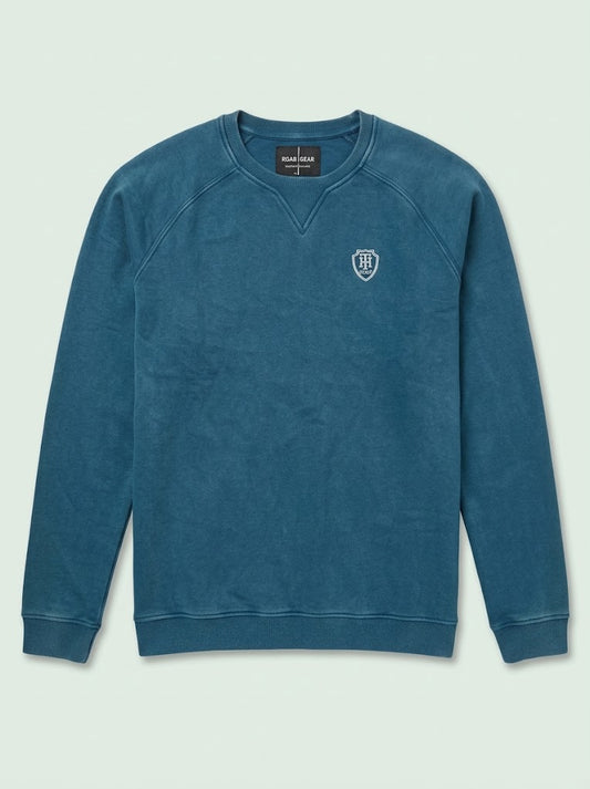 Boys' Casual Cotton-Blend Fleece Crewneck Sweatshirt – Teal Blue