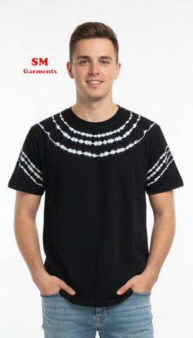 BS MEN'S PRINTED JET BLACK T SHIRT