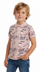 JUNIOR Boys Graphic Printed Polo Shirt