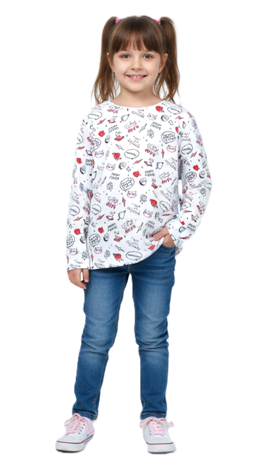 PRIMARK GIRLS PRINTED T SHIRT