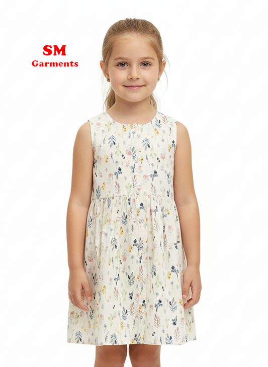 LC WAIKIKI Crew Neck Printed Baby Girl Dress