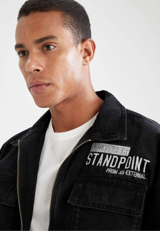 DeFacto Pre-owned Denim jacket - black