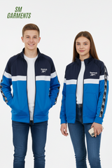 REEBOK KIDS COLOR BLOCK ZIPPED PULLOVER