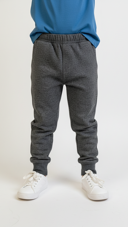 ROAD WEAR KIDS GREY TEXTURED TROUSER