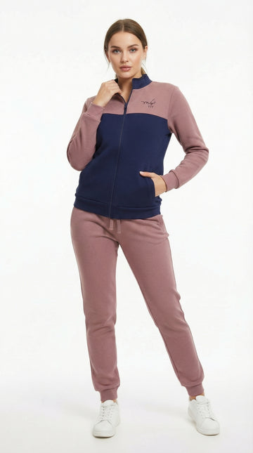 MASTROBIACNO WOMENS 2 PIECE ZIPPER AND TROUSER TRACKSUIT