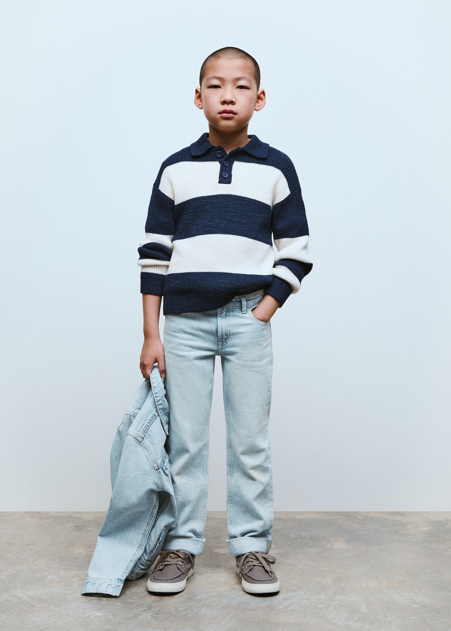 BOYS Straight jeans with turn-up