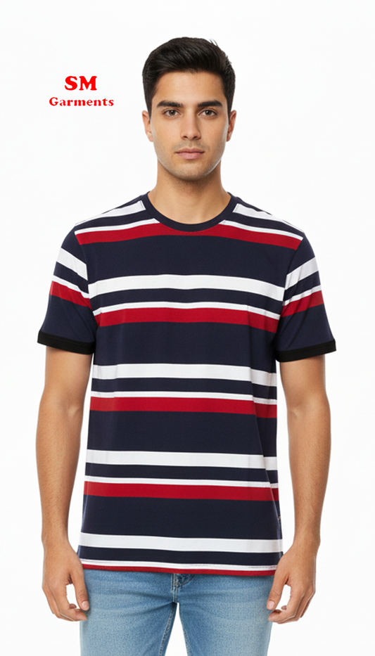 INEXTENSO MENS STRIPES T SHIRT