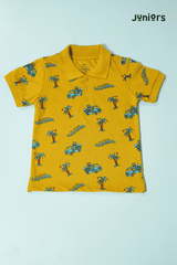 JUNIOR Boys Graphic Printed Polo Shirt