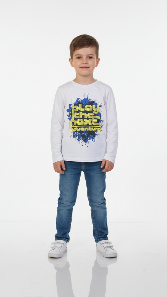 INEXTENSO BOYS PRINTED LONG SLEEVED T-SHIRT