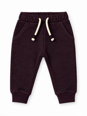Kids BRANDED' Dark Plum Purple Fleece Drawstring Jogger Sweatpants| SM GARMENTS
