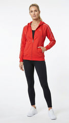 H.I.S Womens Stripes Zipper Sports Hoodie