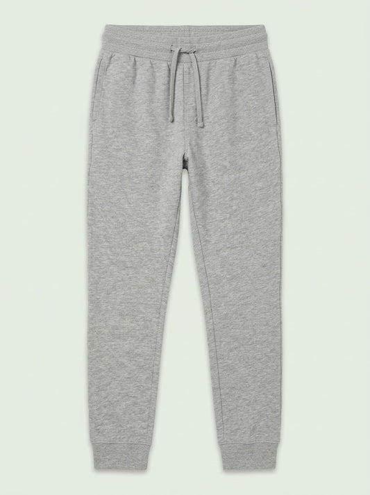 Boys' Casual Cotton-Blend Fleece Joggers – Light Gray