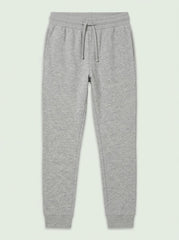 Boys' Casual Cotton-Blend Fleece Joggers – Light Gray