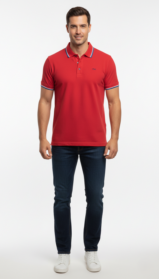 BRAX MENS LOGO BASIC POLO