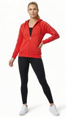 H.I.S Womens Stripes Zipper Sports Hoodie