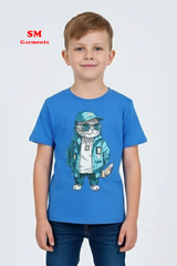 BOYS Urban Style Cool Cat Graphic Tee