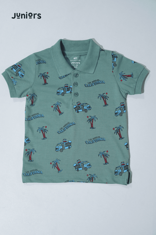 JUNIOR Boys Graphic Printed Polo Shirt