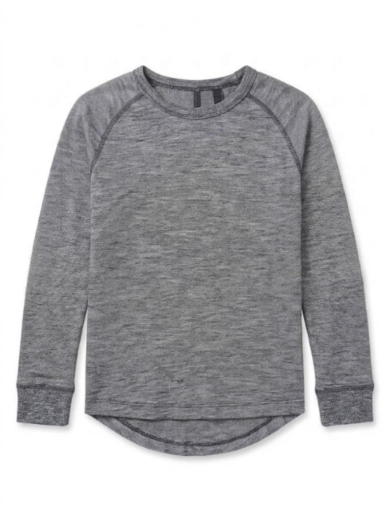 NXT Girls Heather Grey Long-Sleeve Raglan T-Shirt with Curved Hem| SM GARMENTS