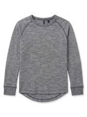 NXT Girls Heather Grey Long-Sleeve Raglan T-Shirt with Curved Hem| SM GARMENTS