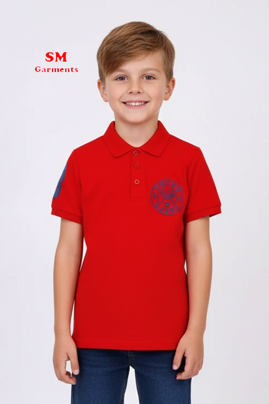 OKAIDI BOYS RED POLO
