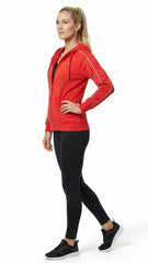 H.I.S Womens Stripes Zipper Sports Hoodie