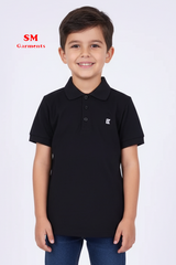 OKAIDI BOYS BLACK POLO