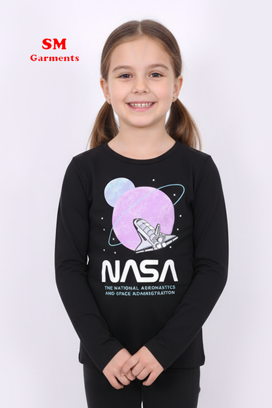 KIDS FULL SLEEVES PATTEREND JERSEY T-SHIRT