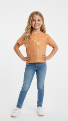 M&S Girls Metallic Print T Shirt