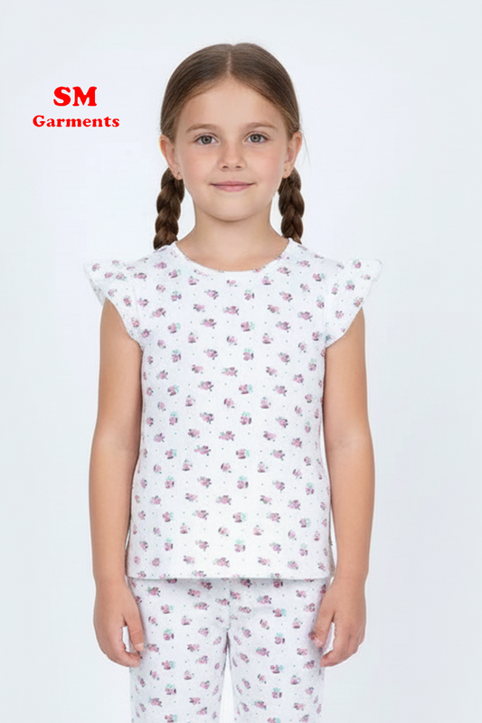 PRINTED COTTON 2 PIECE SUIT