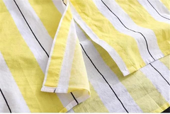 Mkjuuior Women's Cotton Shirt Striped Summer Sun Coat