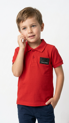 JUNIOR Boys Badge Polo Shirt