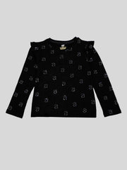 H&M girls black t-shirt