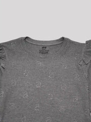 H&M girls charcoal grey t-shirt