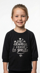 NAME IT Girls 3 Quarter Sleeves Printed T Shirt