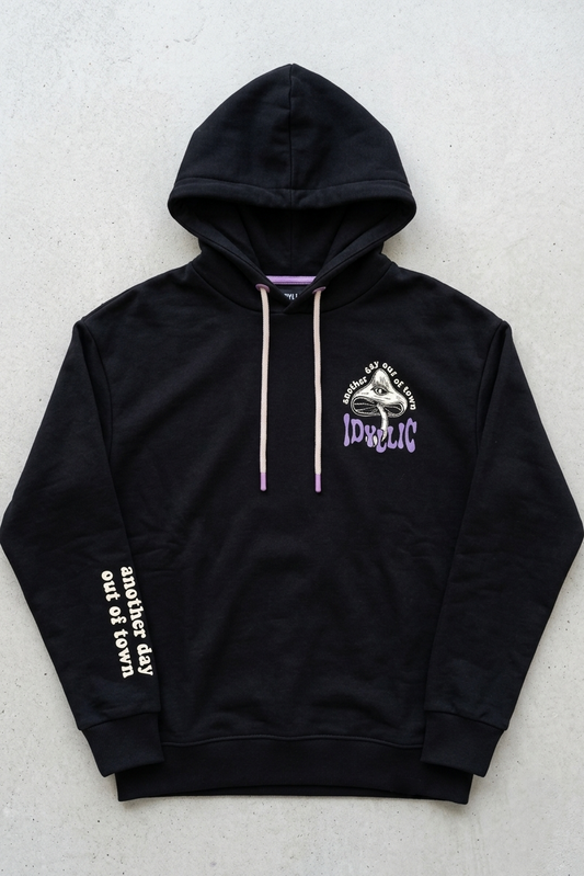 SUB LEVEL WOMENS BACKPRINT BLACK HOODIE