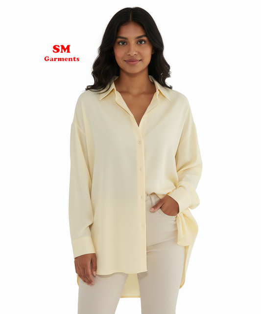 M.XJIA خواتین کی آرام دہ کالر لمبی بازو کی قمیض