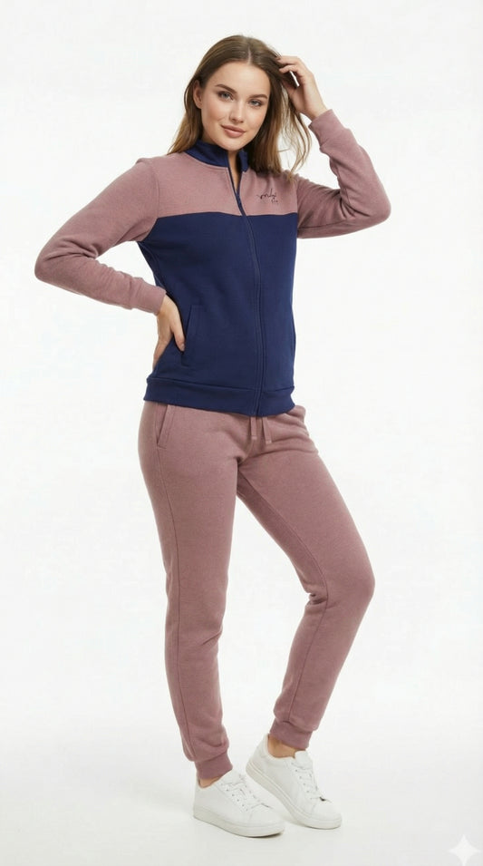 MASTROBIACNO WOMENS 2 PIECE ZIPPER AND TROUSER TRACKSUIT