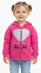 FRENDZ GIRLS HEART ZIPPED HOODIE